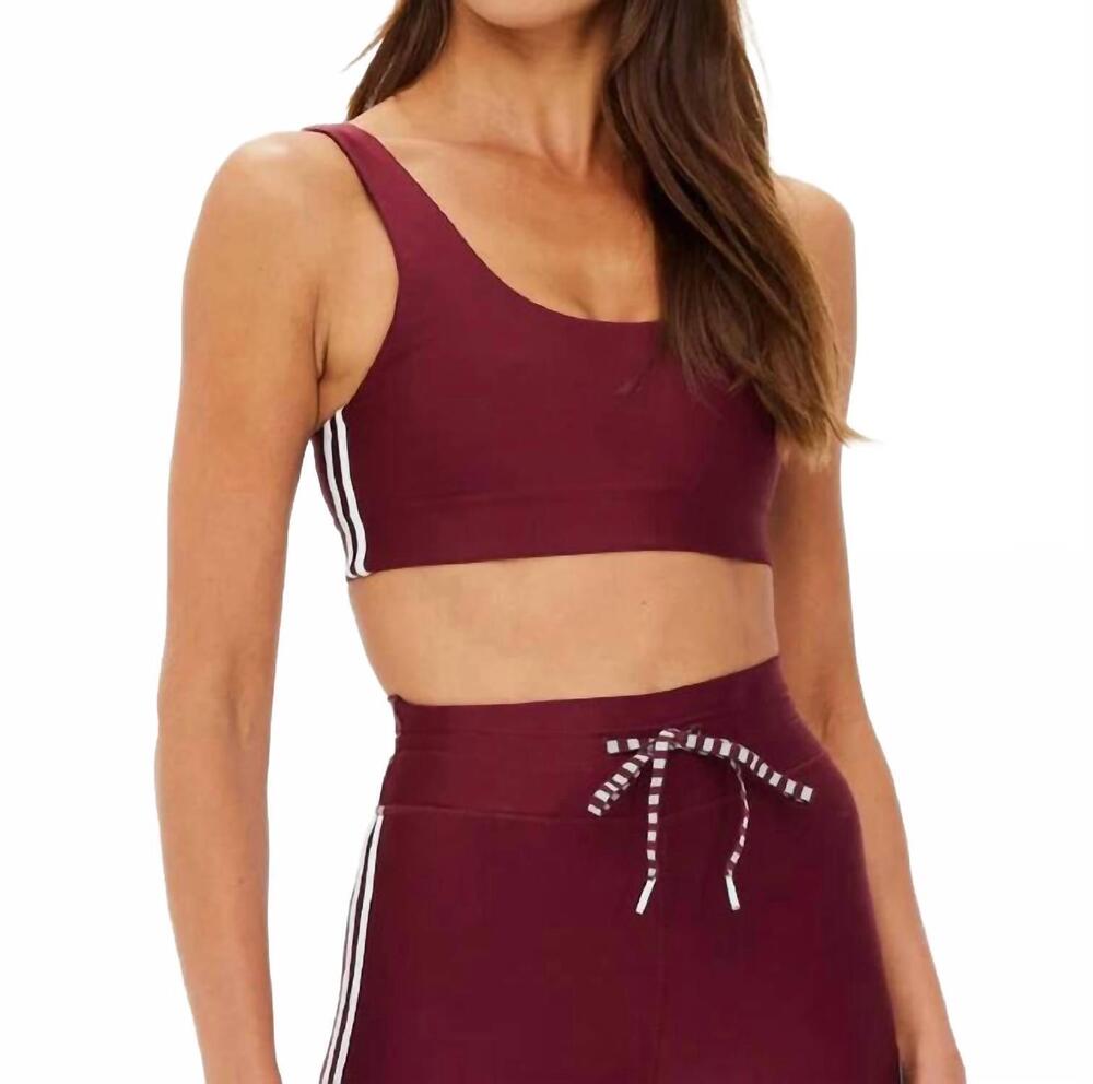 NEW THE UPSIDE women's oxford harley scoop bra in merlot